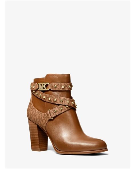 michael kors leather ankle boots